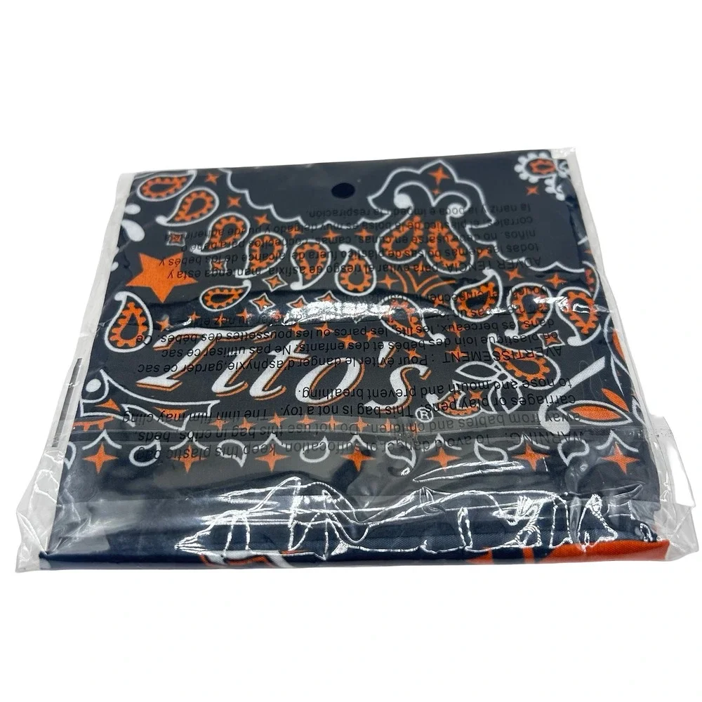 Tito's Vodka Paisley Bandana‎ Black Orange White Logo Streetwear NEW